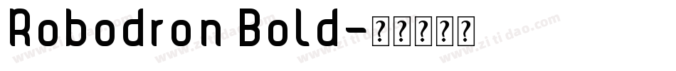 Robodron Bold字体转换